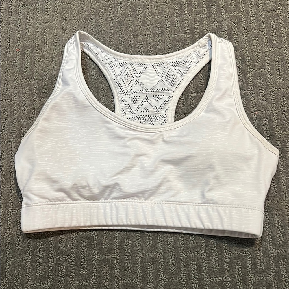 Women's White Sports Bra zyia